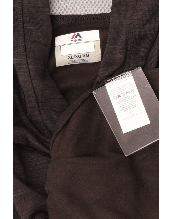 MAJESTIC moletom com capuz masculino XL poliéster cinza