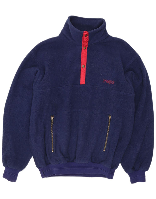 Suéter masculino de lã com gola redonda Malden grande azul