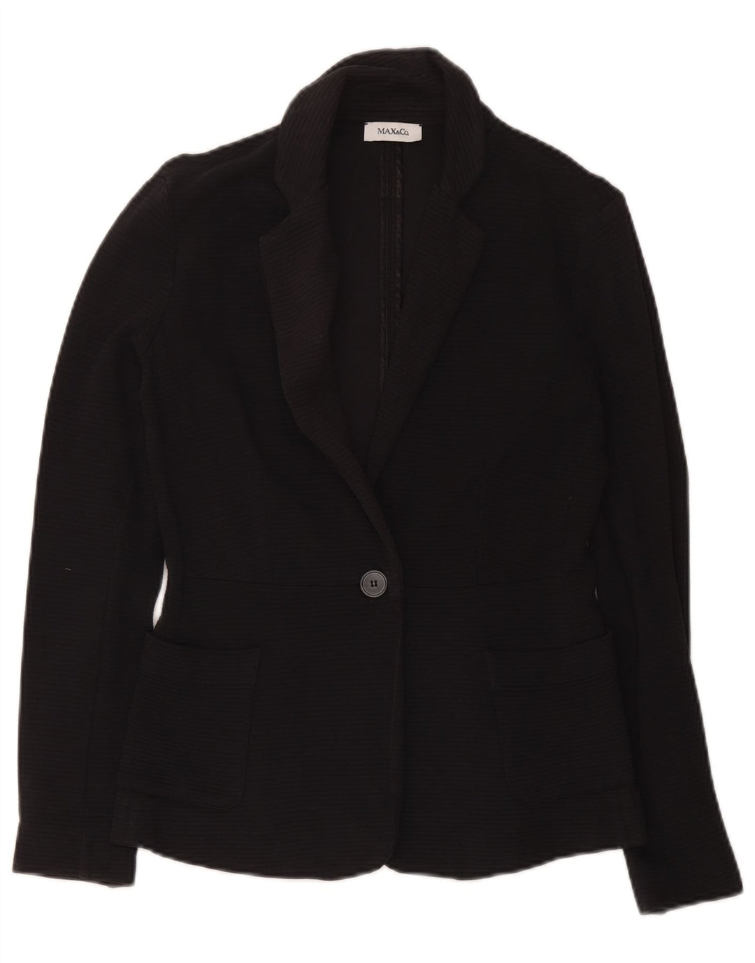 Jaqueta blazer feminina de 1 botão Max & Co. Reino Unido 12 médio preto