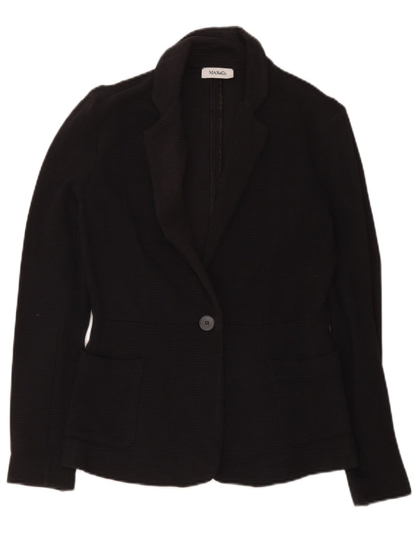 Jaqueta blazer feminina de 1 botão Max & Co. Reino Unido 12 médio preto