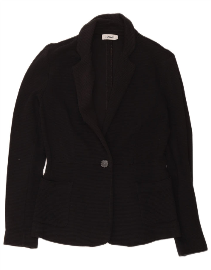 Jaqueta blazer feminina de 1 botão Max & Co. Reino Unido 12 médio preto