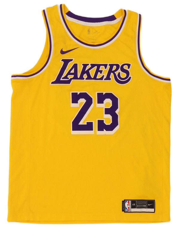 Nike Mens Lakers Graphic Vest Top Grande Poliéster Amarelo