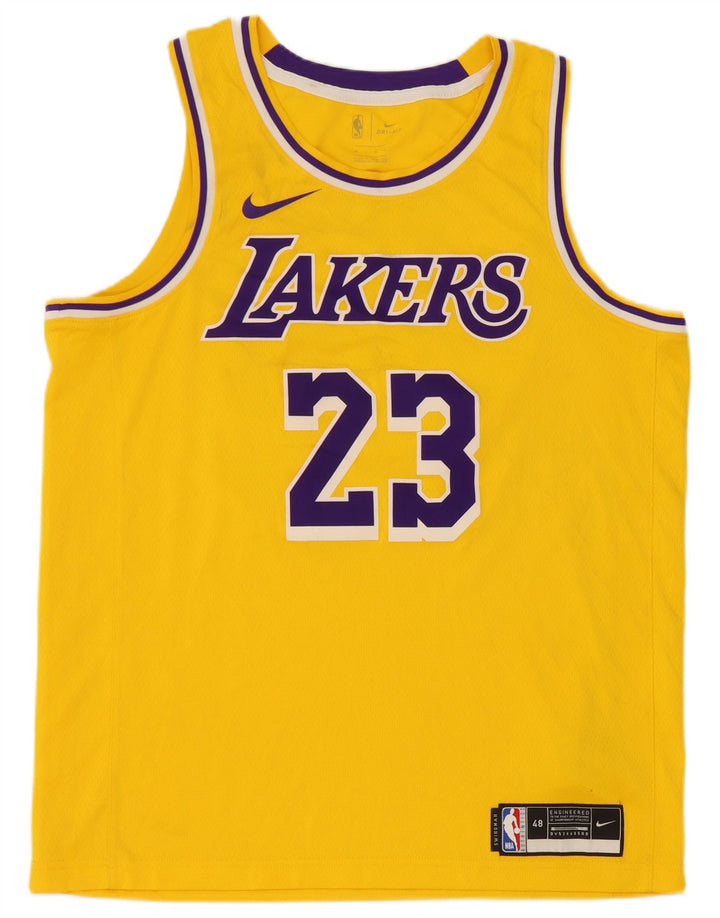 Nike Mens Lakers Graphic Vest Top Grande Poliéster Amarelo
