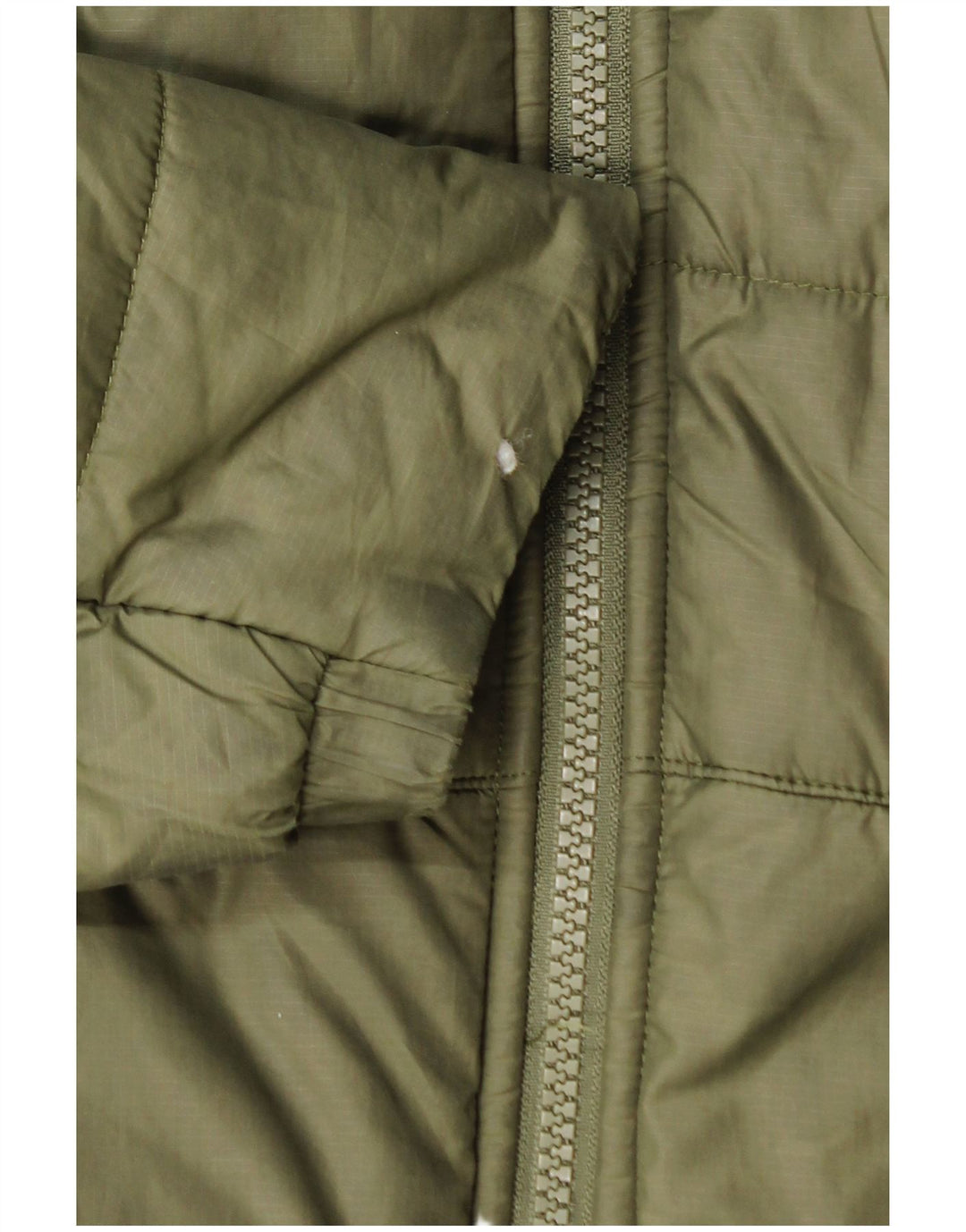 Jaqueta acolchoada com capuz masculina Nike UK 38 poliéster cáqui médio