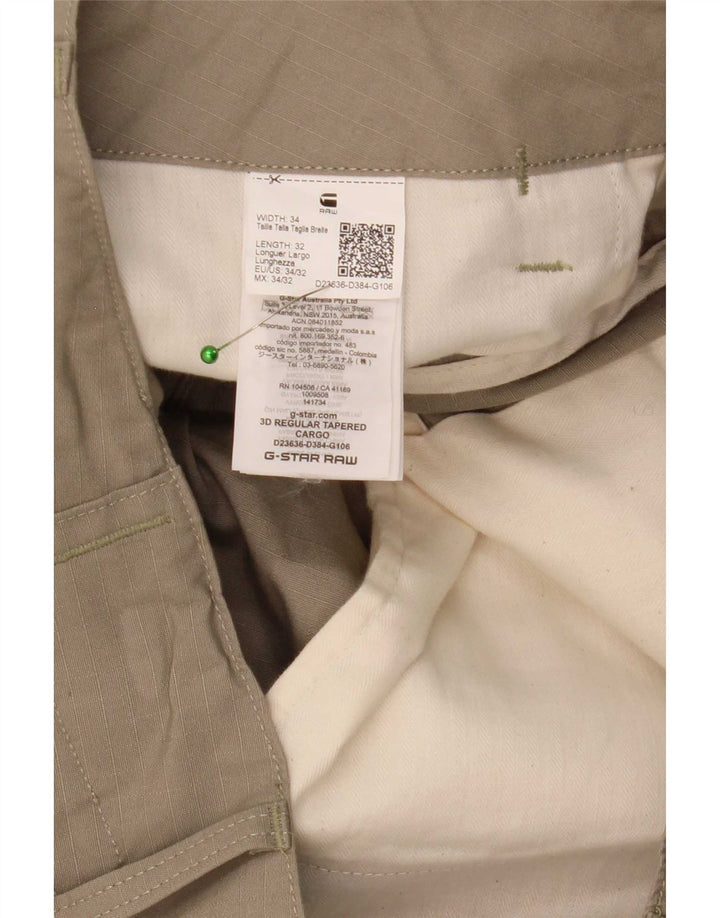 Calça cargo regular cônica masculina G-Star W34 L32 bege