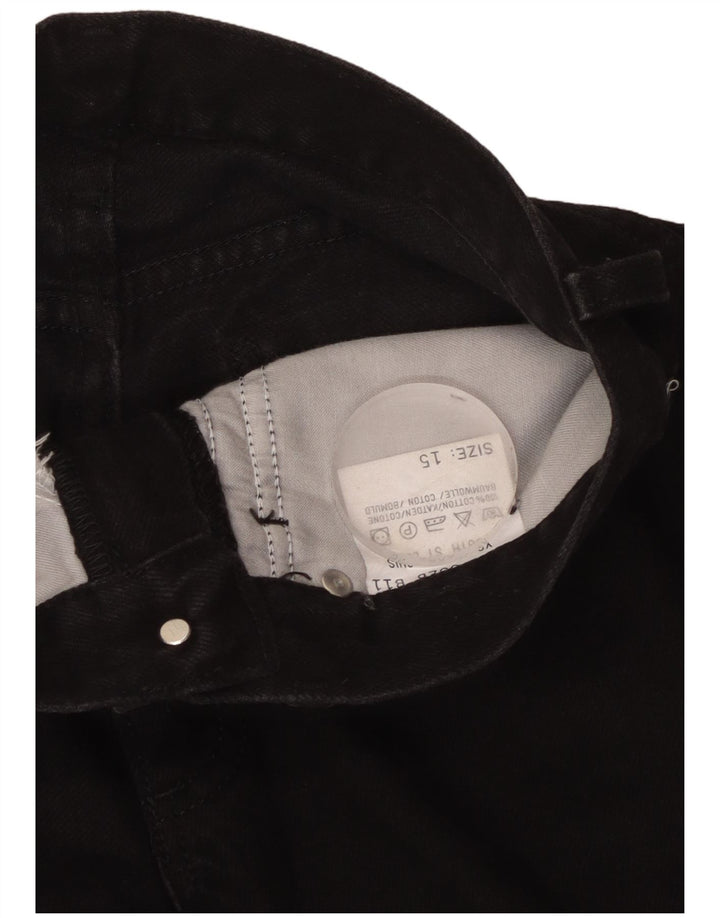 Calça jeans feminina de cintura alta LEE W28 L33 algodão preto