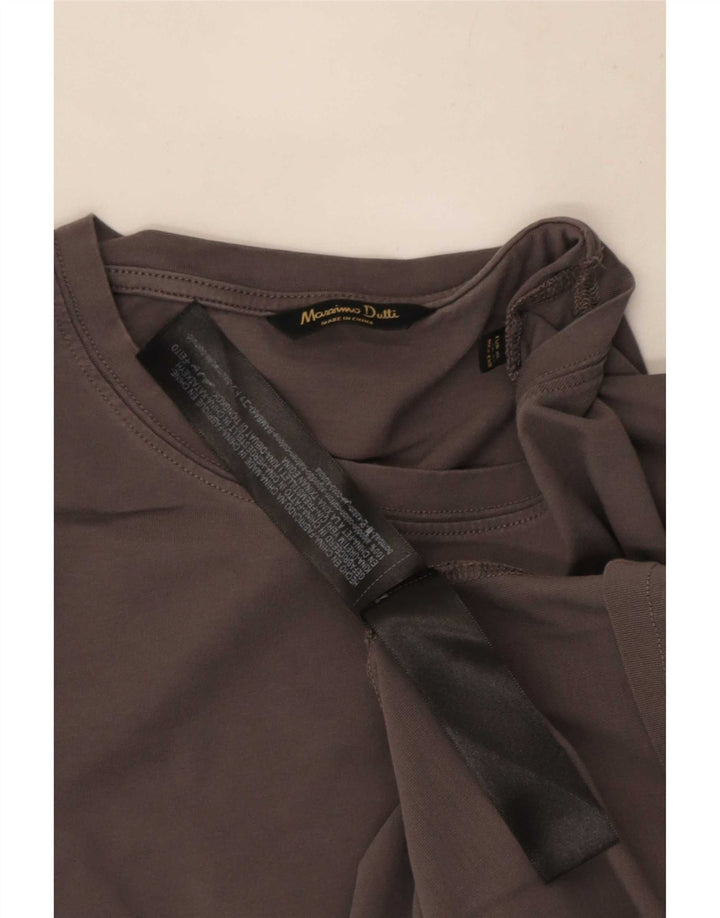 Top masculino Massimo Dutti manga comprida XL algodão cinza