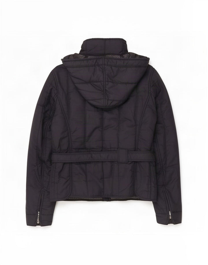 Jaqueta feminina acolchoada com capuz Refrigiwear IT 46 grande poliéster azul marinho