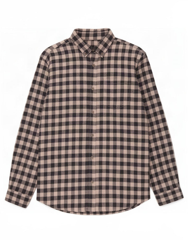 Camisa masculina de flanela Jack & Jones média azul marinho algodão guingão