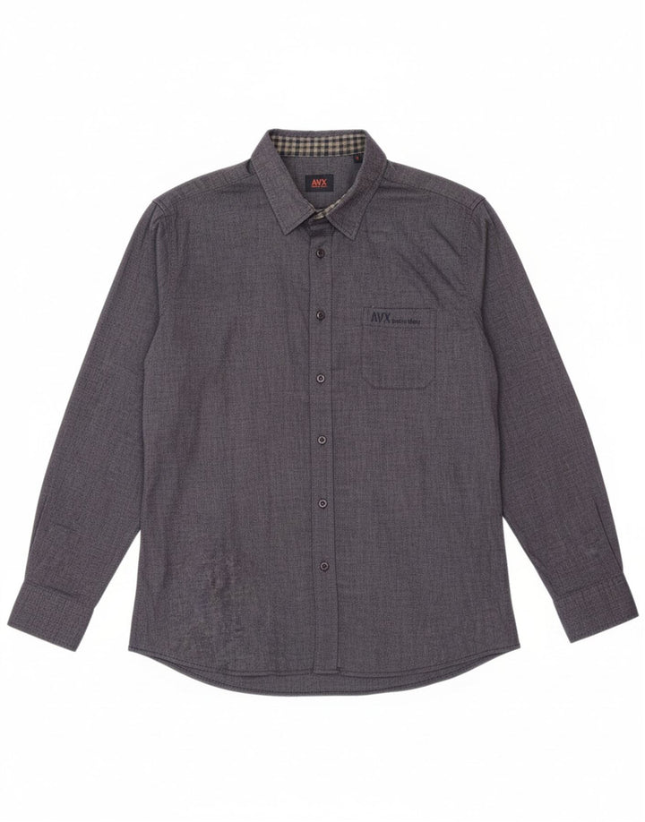 Camisa masculina AVIREX algodão azul médio