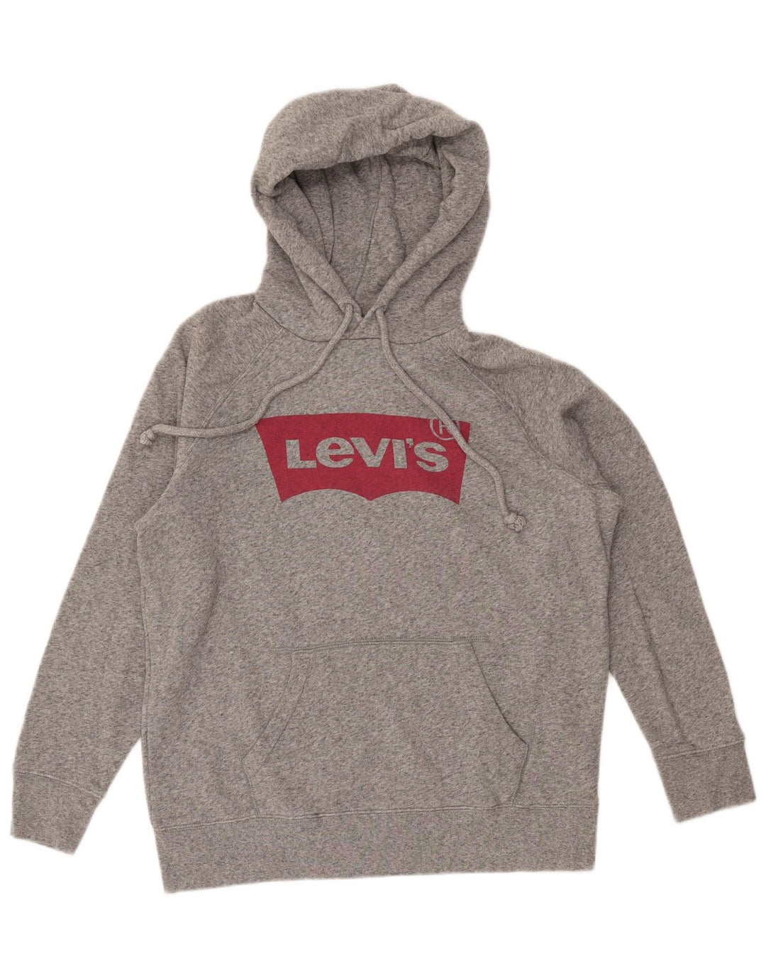 Suéter feminino com capuz gráfico oversized LEVI'S Reino Unido 10 pequeno cinza manchado