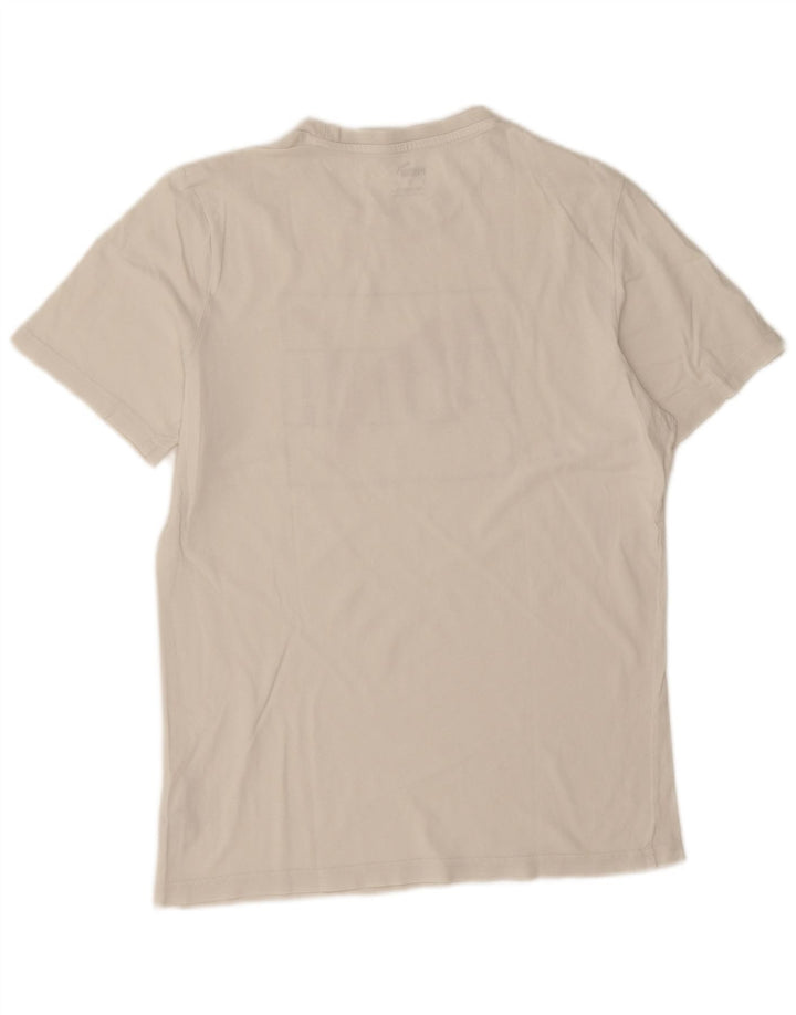 Puma Mens Graphic T-Shirt Top Pequeno Algodão Branco