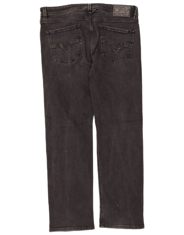 Diesel feminino Larkee regular reto jeans W36 L30 algodão preto