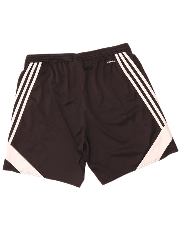 Adidas Womens Climalite Sport Shorts UK 16 Grande Preto Colorblock