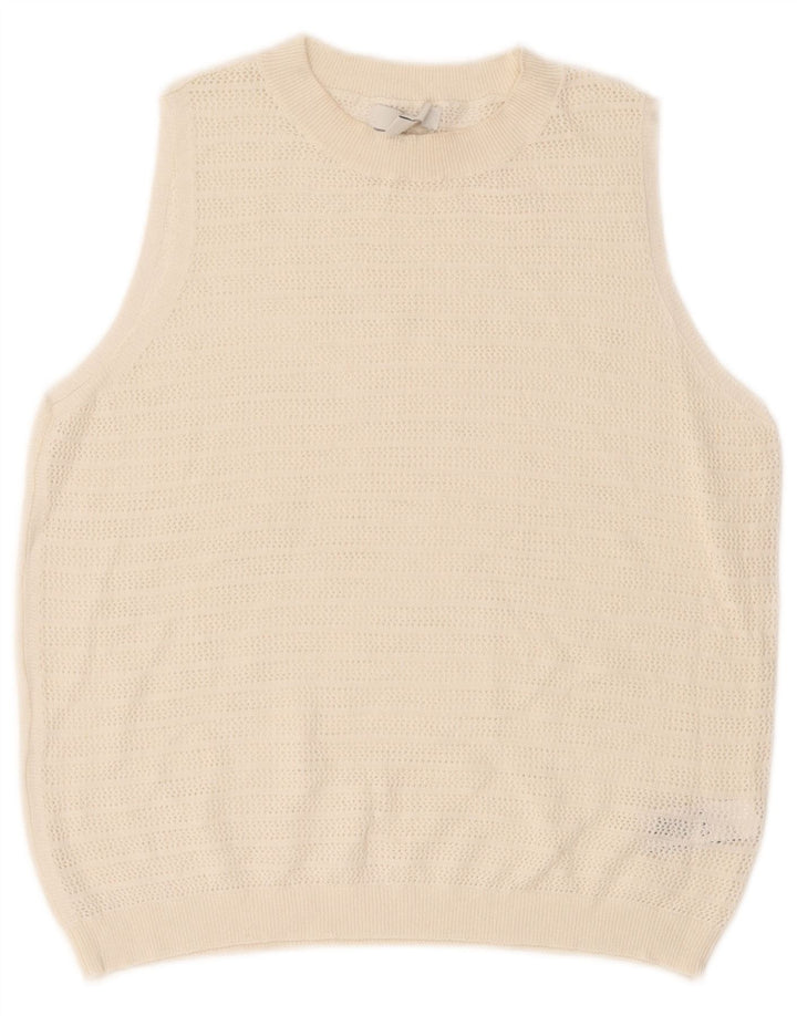 Regata feminina Marks & Spencer com colete UK 12 médio off white poliéster