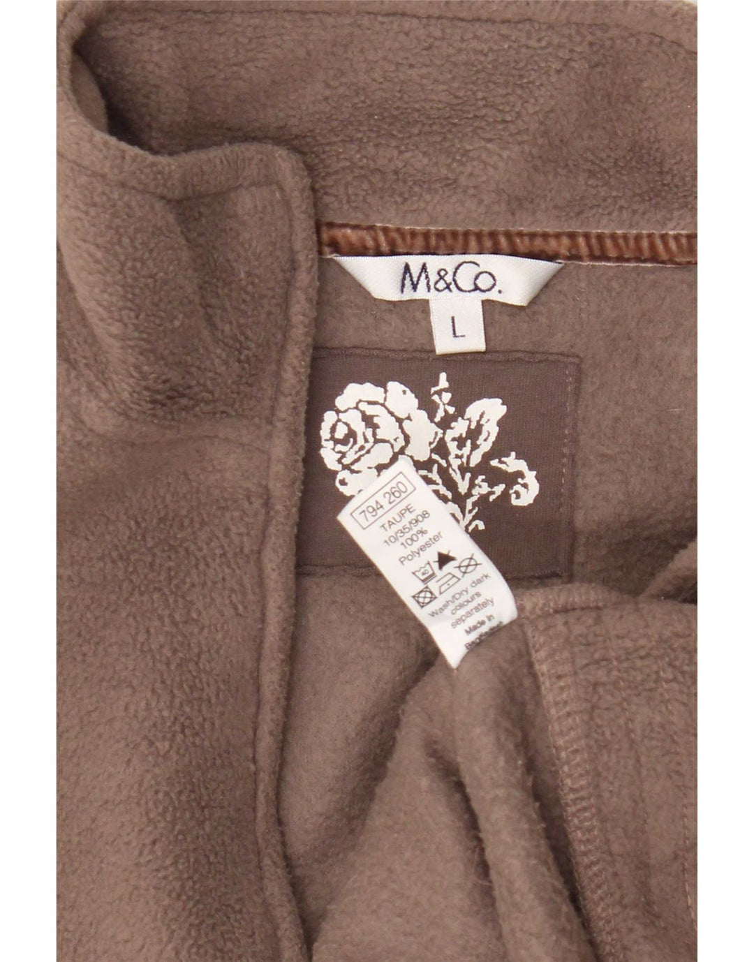 M&Co Womens Fleece Gilet UK 16 Grande Poliéster Marrom