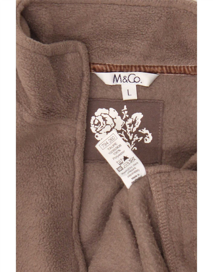 M&Co Womens Fleece Gilet UK 16 Grande Poliéster Marrom