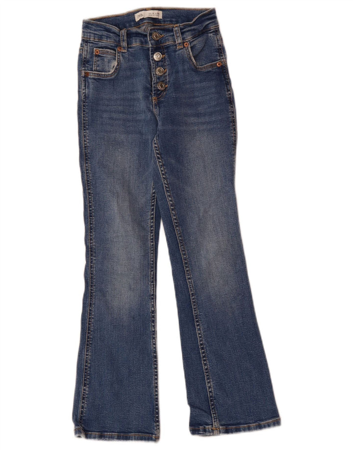 Zara Meninas Jeans Bootcut 8-9 Anos W22 L4 Azul