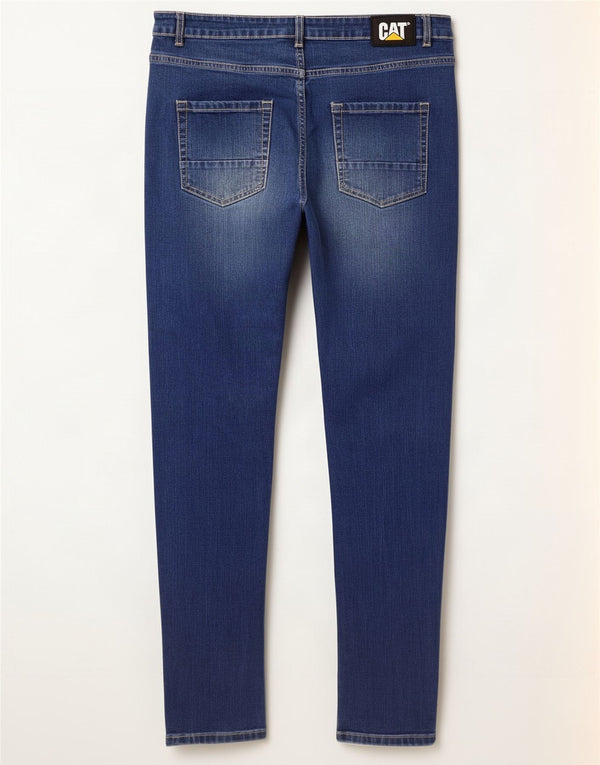 CAT Girls Jeans Skinny Cintura Baixa 15-16 Anos W32 L30 Azul Algodão