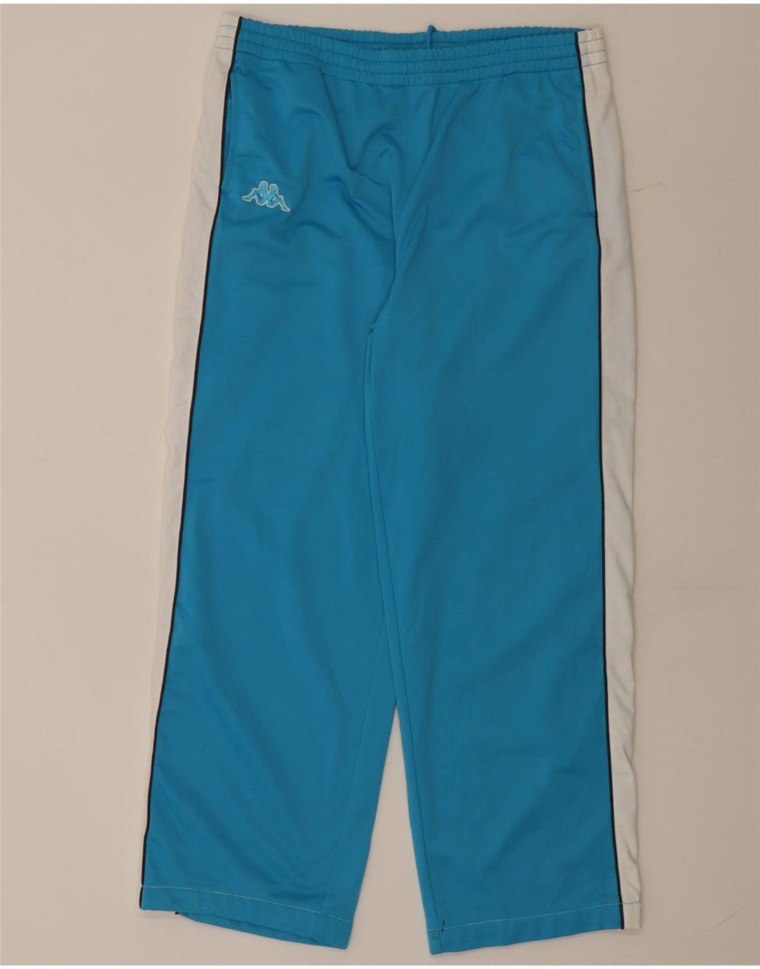 Calça de treino masculina Kappa grande azul colorblock poliéster