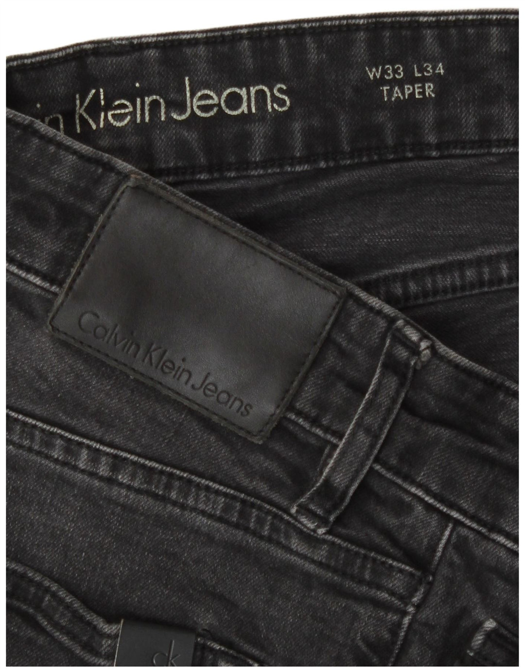 Calça jeans masculina Calvin Klein Tapered W33 L29 algodão cinza