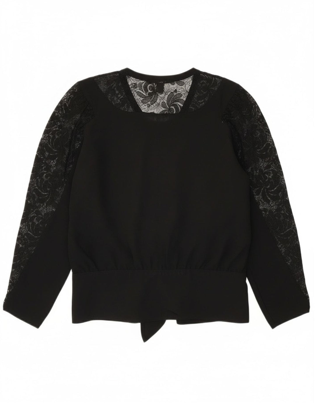 Blusa Feminina Superior Manga Longa Top EU 40 Viscose Preta Média