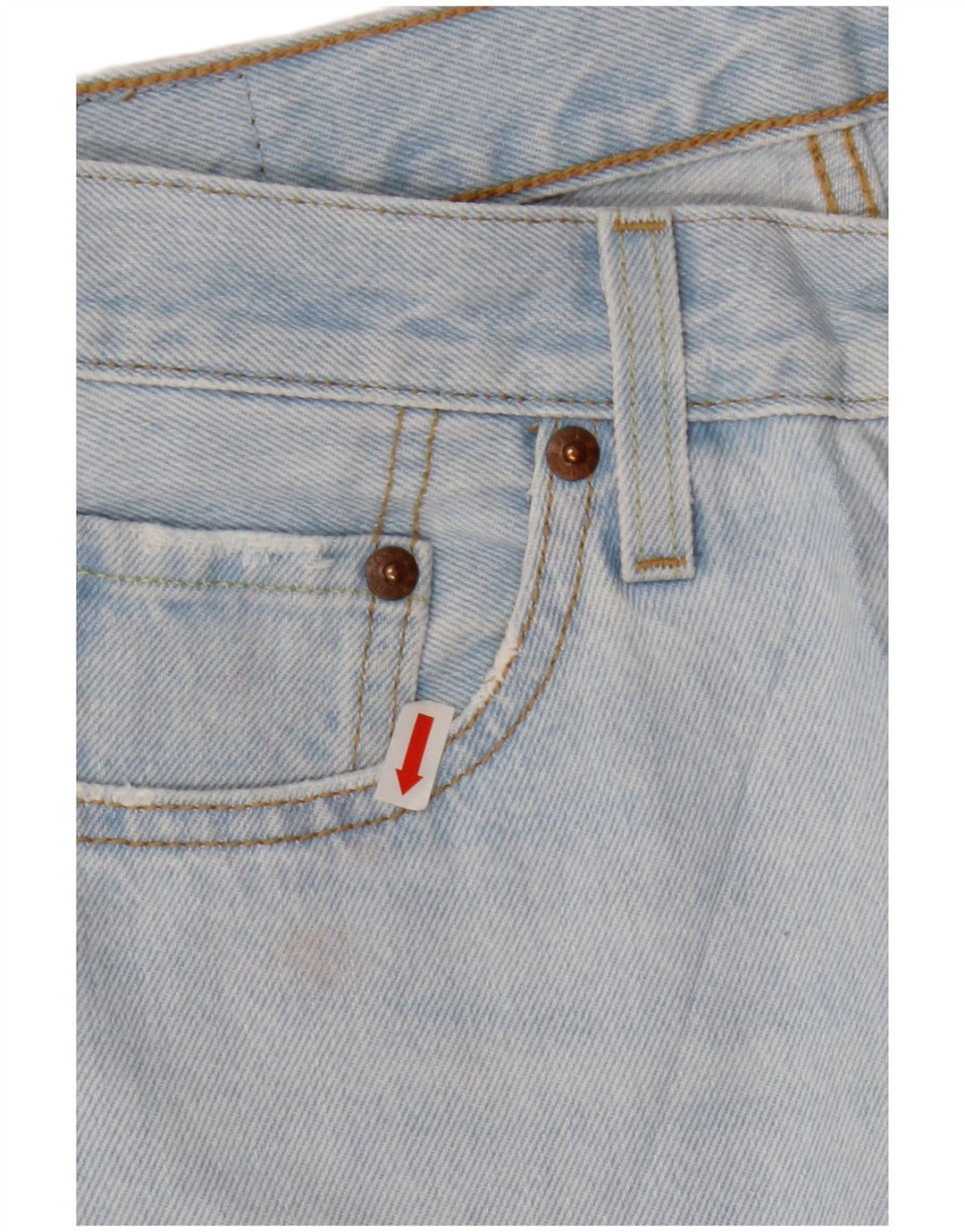 Calça jeans feminina Levi's 501 Straight W28 L25 azul algodão clássico