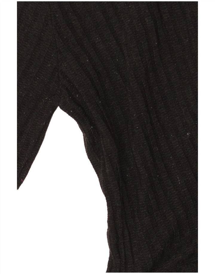 Vestido feminino Zara em camadas de malha UK 12 médio preto