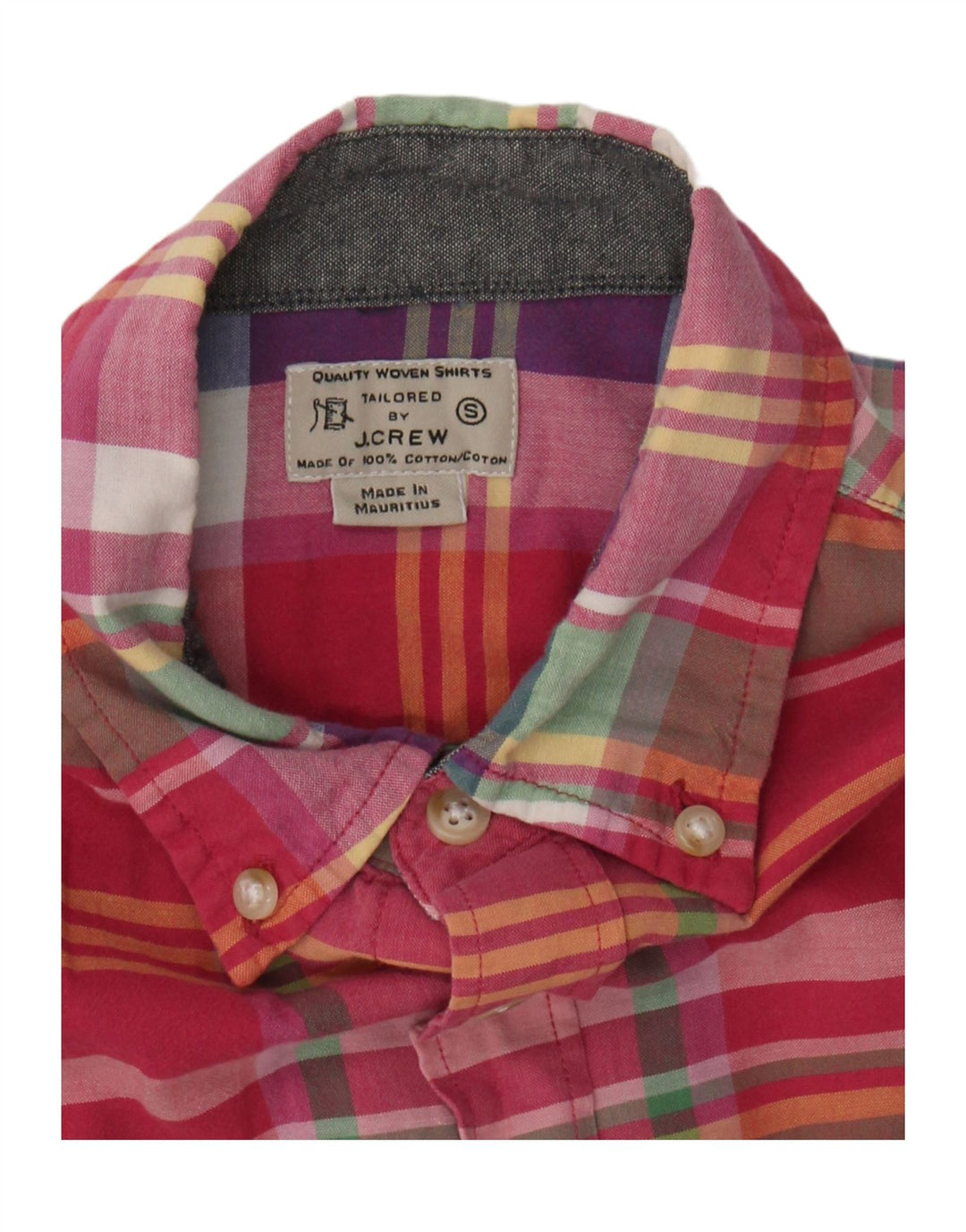 J. CREW Mens Shirt Small Red Check Cotton Vintage J. Crew and Second-Hand J. Crew from Messina Hembry 