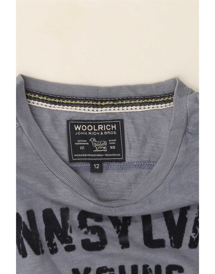 Camiseta gráfica Woolrich Boys 11-12 anos azul