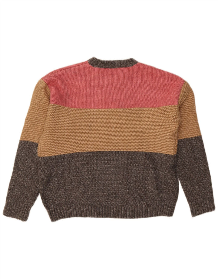 Suéter feminino Marks & Spencer com gola redonda Reino Unido 14 médio multicolorido
