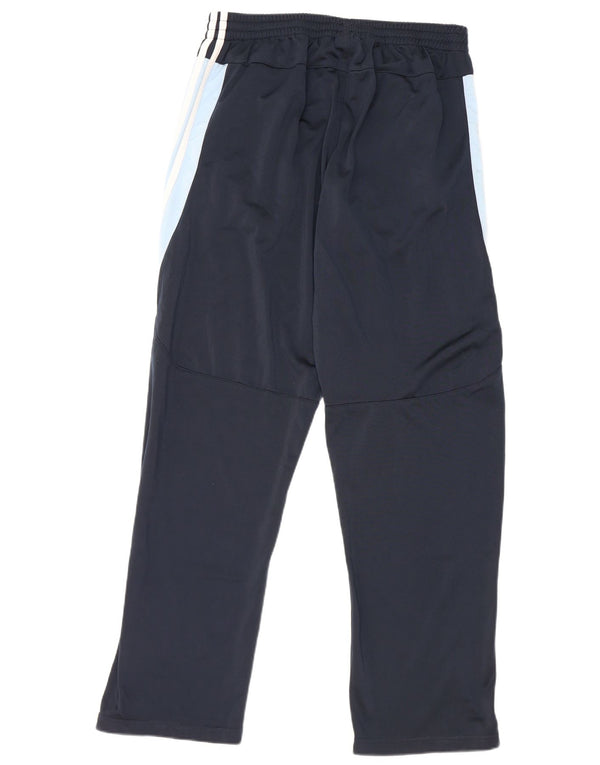 Calça de treino masculina Adidas UK 42/44 grande azul marinho colorblock
