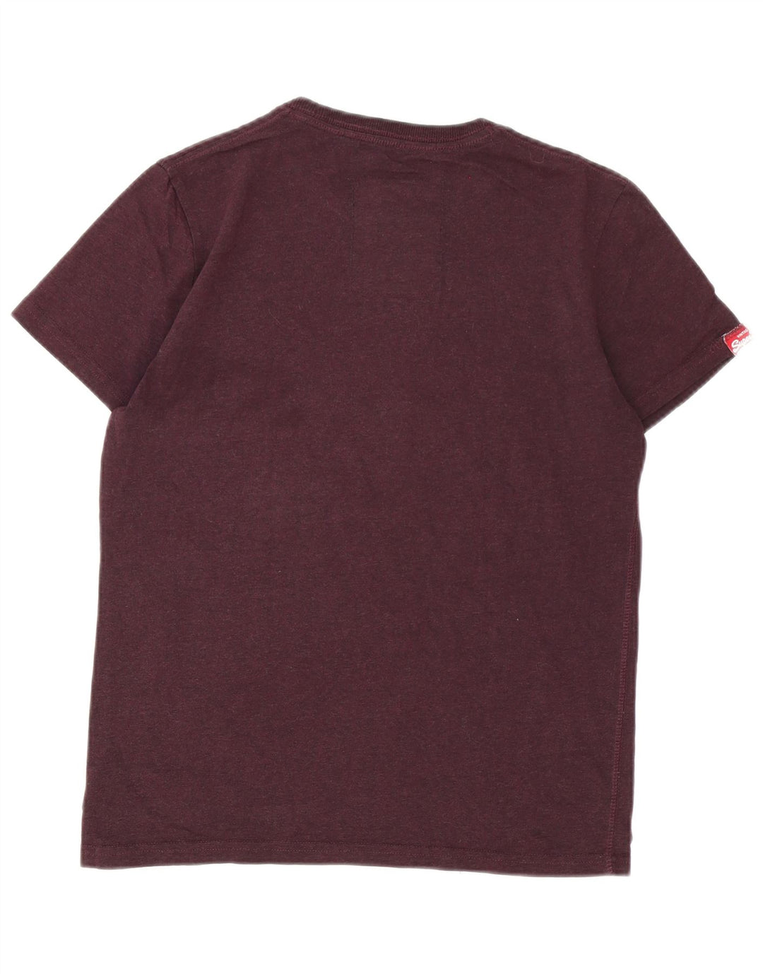 Superdry Mens Graphic T-Shirt Top Médio Algodão Borgonha