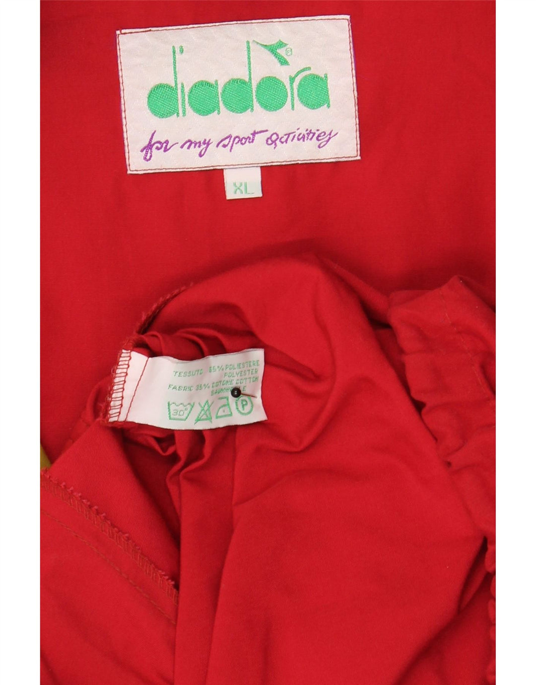 Jaqueta utilitária oversized masculina Diadora UK 42 XL poliéster vermelho