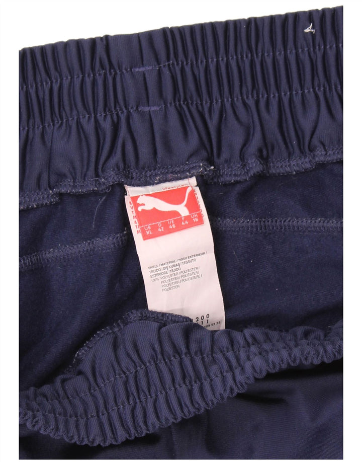 Calça de treino feminina Puma UK 16 grande poliéster azul marinho