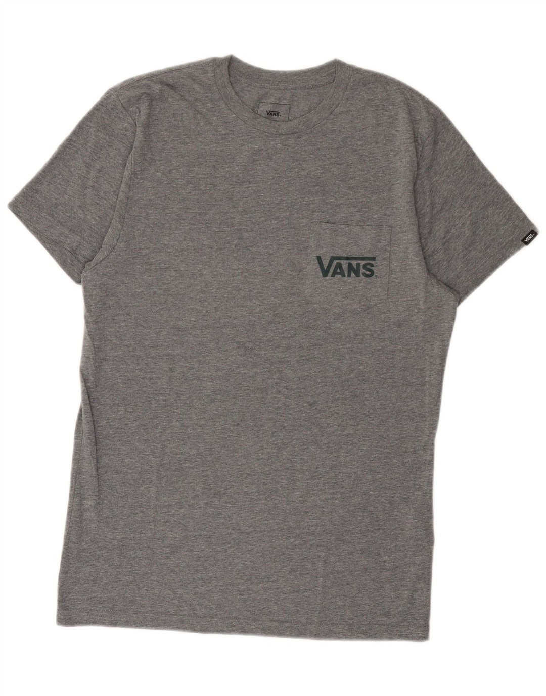 Camiseta masculina Vans Custom Fit Graphic Top cinza médio algodão manchado