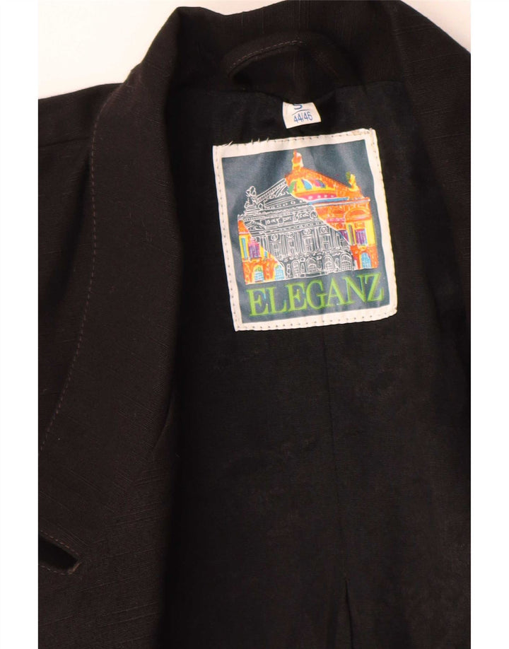 Jaqueta Blazer Oversized Feminina Vintage Reino Unido 10 Pequena Preta