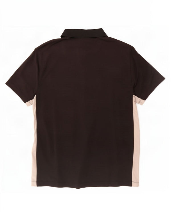 Camisa polo masculina Nike UK 42/44 grande preto colorblock poliéster