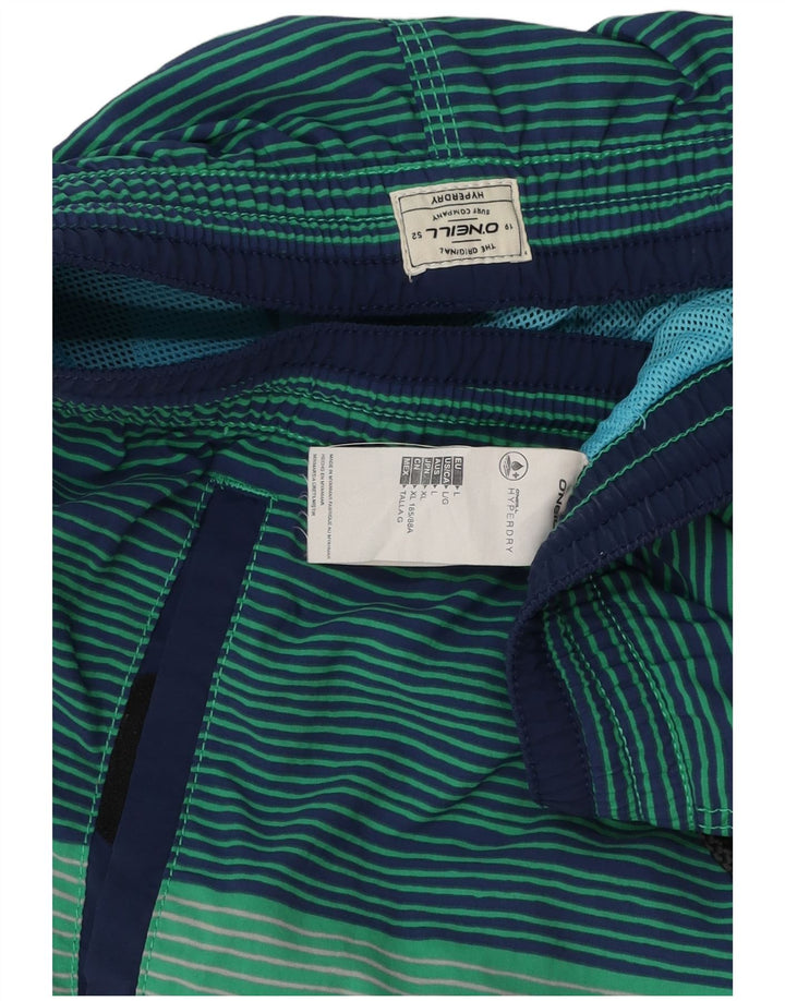 Shorts de natação masculino O'Neill, grande poliéster listrado multicolorido