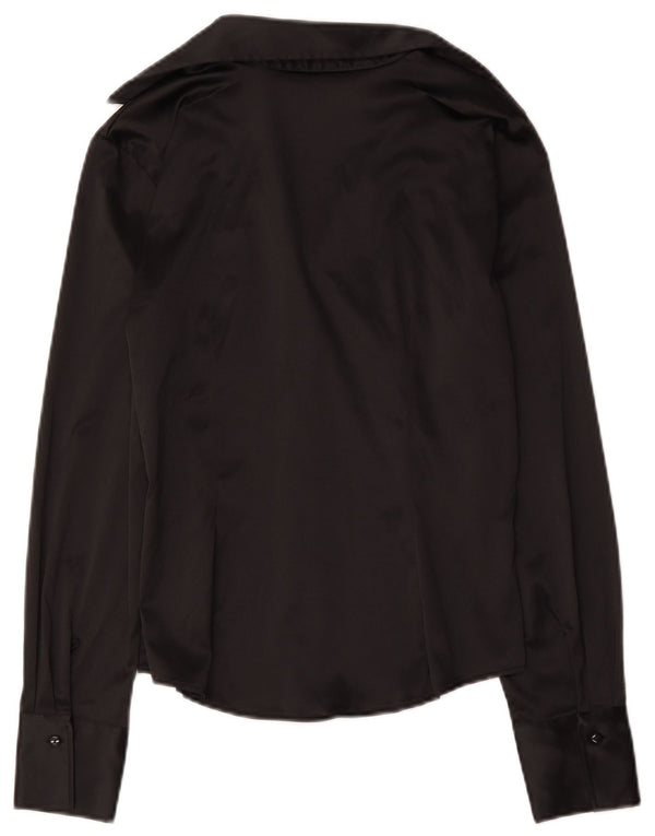 Blusa feminina Naracamicee Reino Unido 12 poliéster preto médio