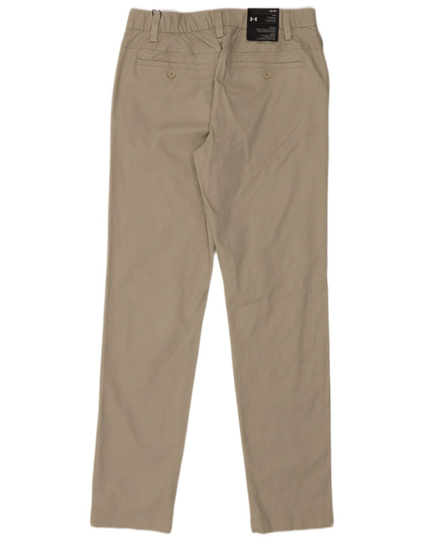 Under Armour Mens Tapered Chino Calças W30 L30 Algodão Bege