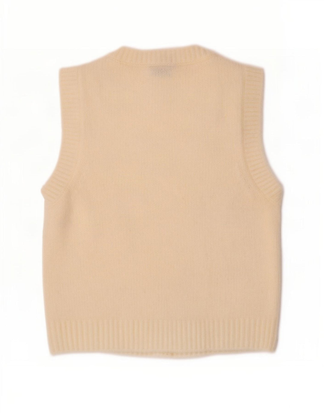 Zara Womens Vest Tank Top UK 12 Médio Off White Poliéster