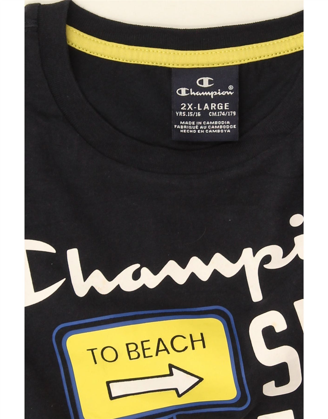 CHAMPION Meninos Colete Gráfico Top 15-16 Anos 2XL Azul Marinho