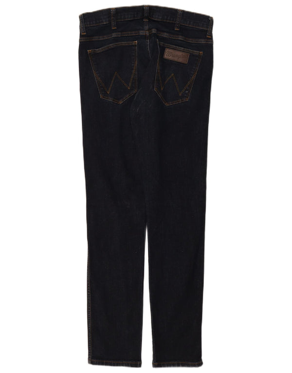 Wrangler Mens Larston Slim Jeans W32 L31 Azul Marinho Algodão