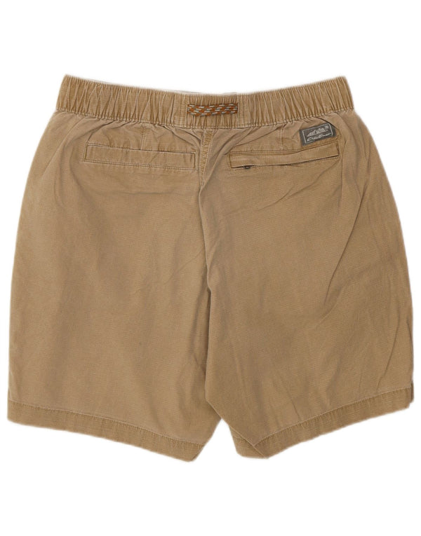 Eddie Bauer Mens Chino Shorts Médio W30 Algodão Bege