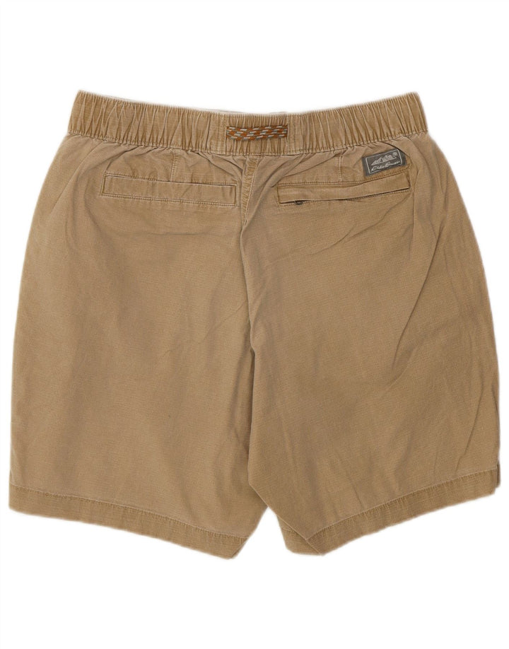 Eddie Bauer Mens Chino Shorts Médio W30 Algodão Bege