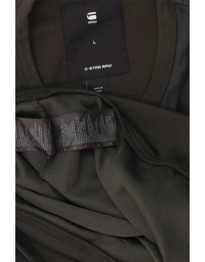 G-Star moletom masculino jumper grande cáqui camuflado poliéster