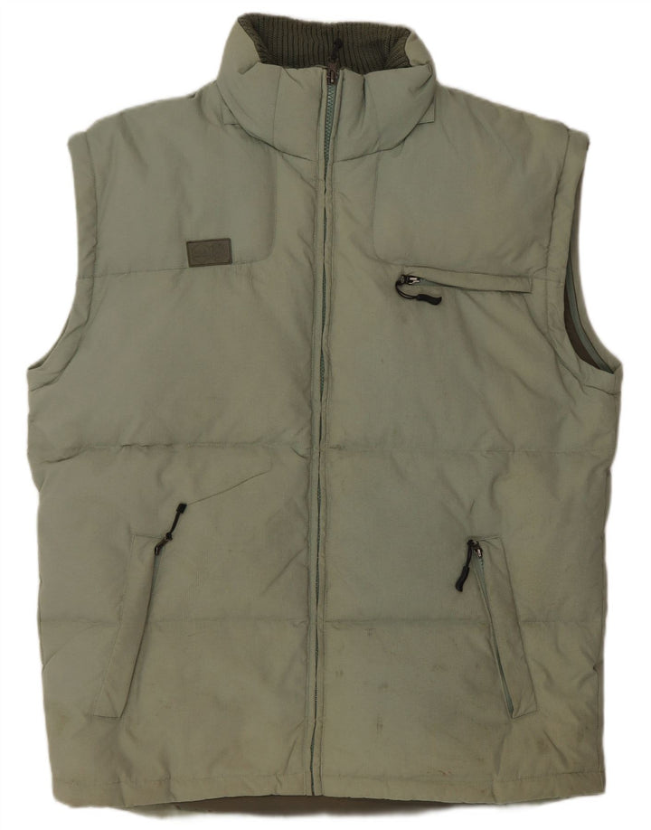 Fila Mens Colete Acolchoado UK 40 Grande Poliamida Verde
