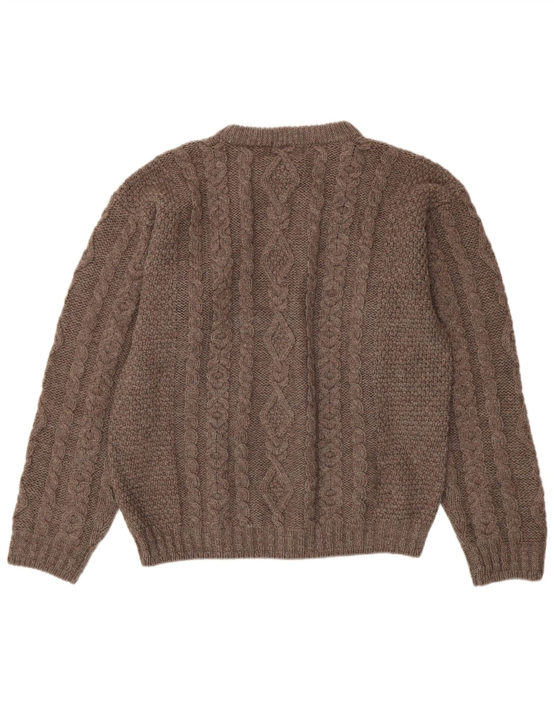 L.L.Bean Suéter masculino com gola redonda, grande lã cinza