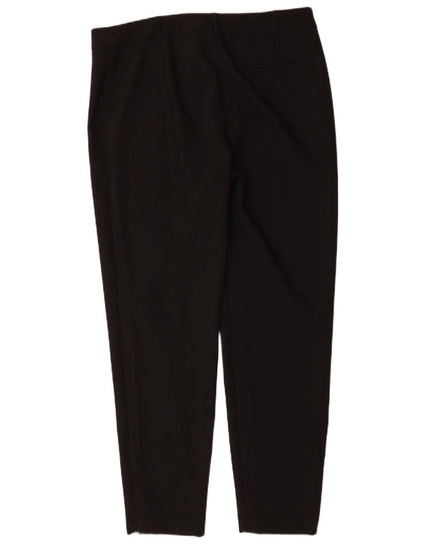 Calça feminina de terno cônico Marks & Spencer Reino Unido 16 grande W36 L30 preta